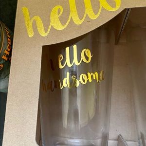 His & Hers Pint Glass Gift Set - NWT